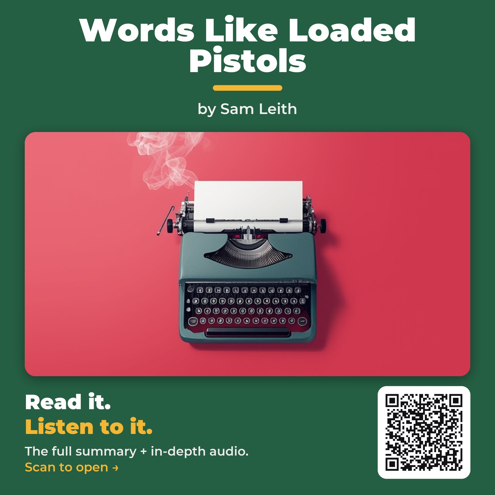 Words Like Loaded Pistols — by Sam Leith