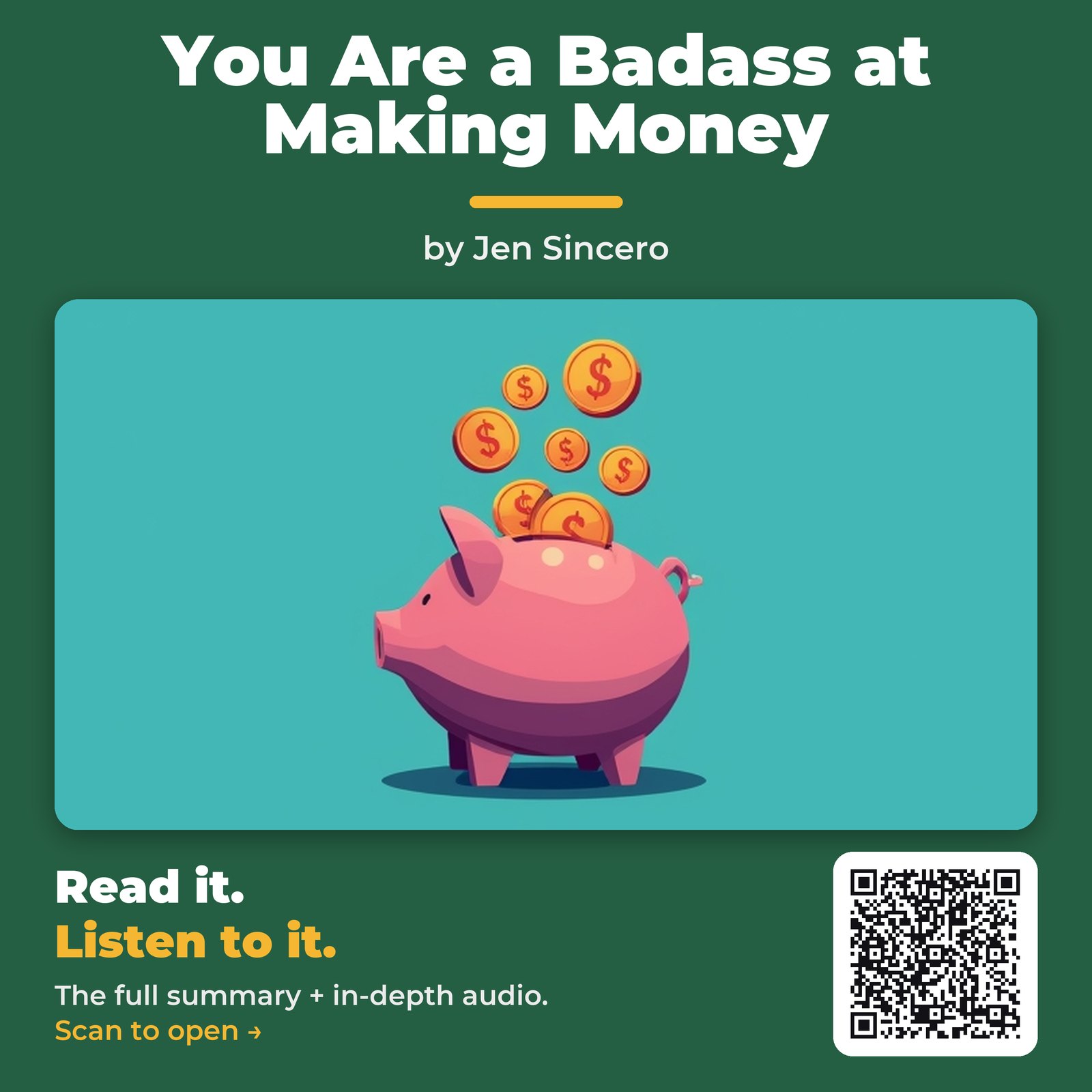 You Are a Badass at Making Money — by Jen Sincero