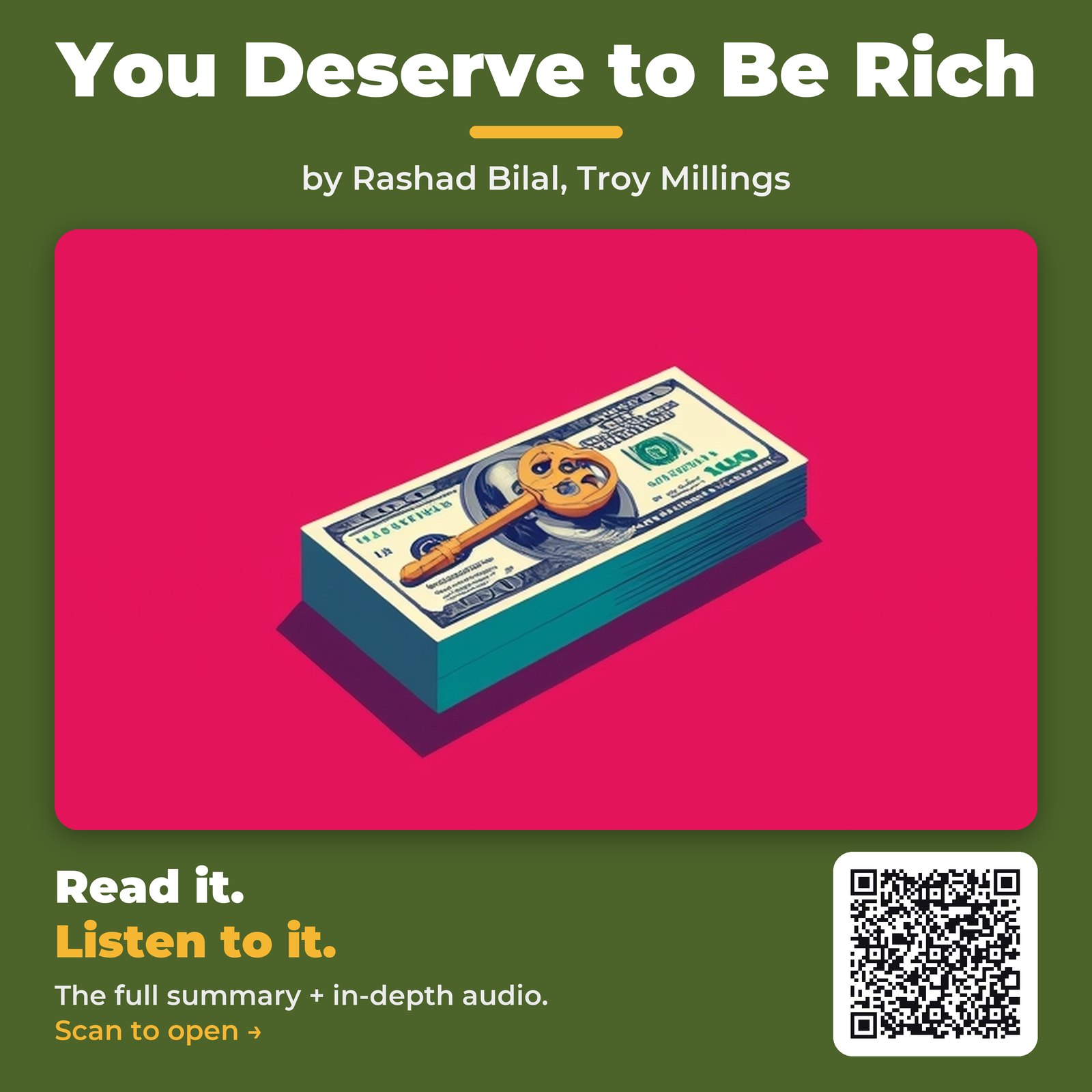 You Deserve to Be Rich — by Rashad Bilal, Troy Millings