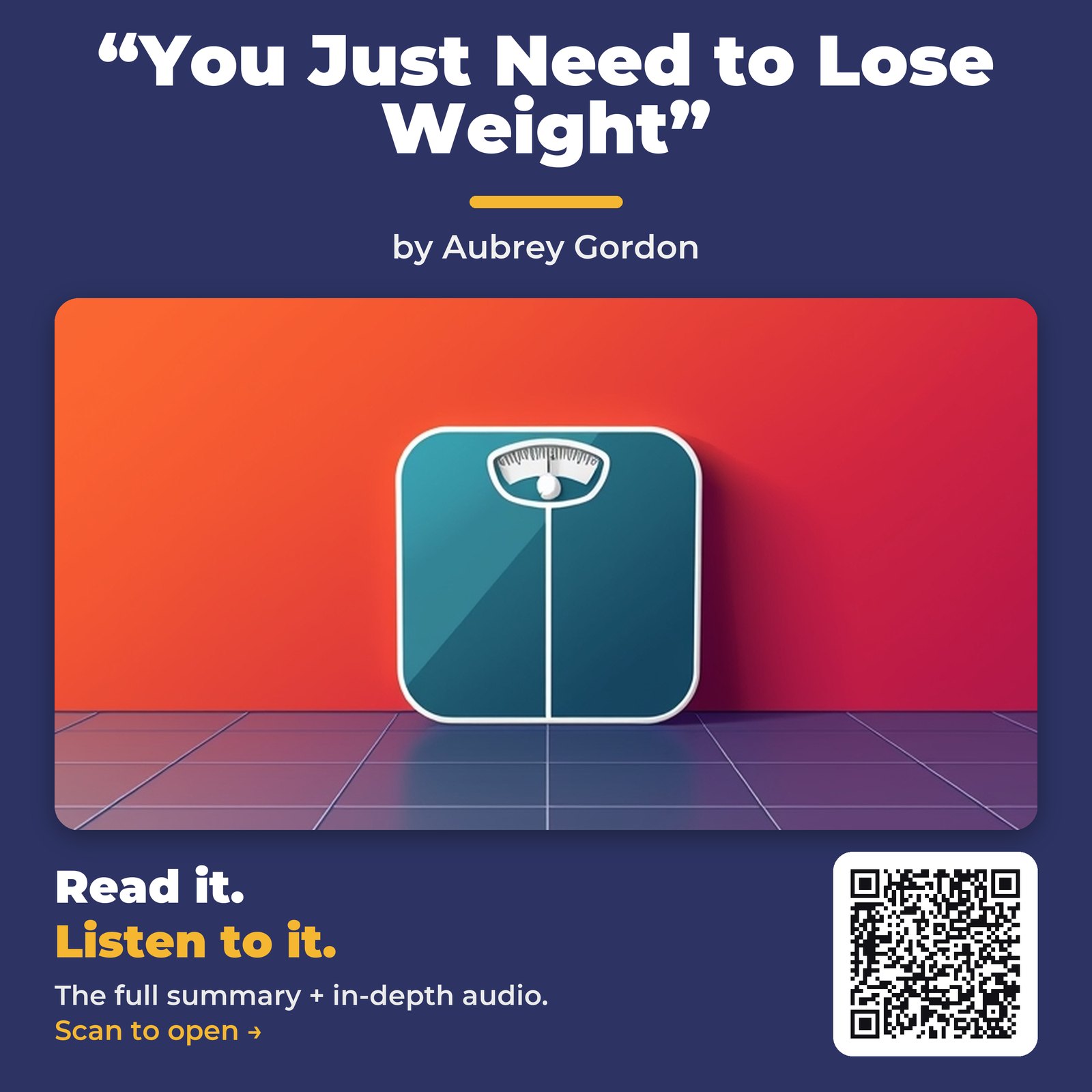 “You Just Need to Lose Weight” — by Aubrey Gordon
