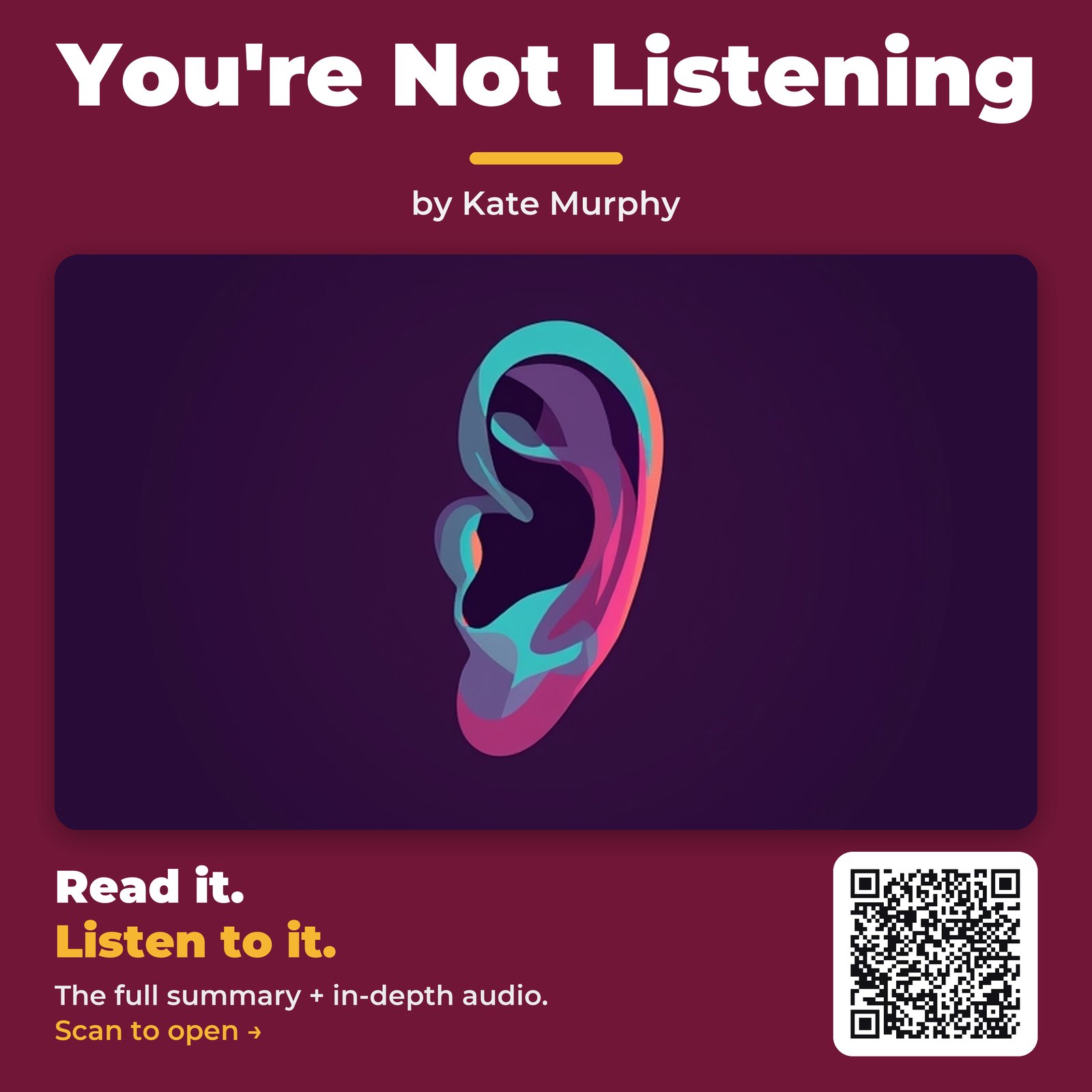 You’re Not Listening — by Kate Murphy